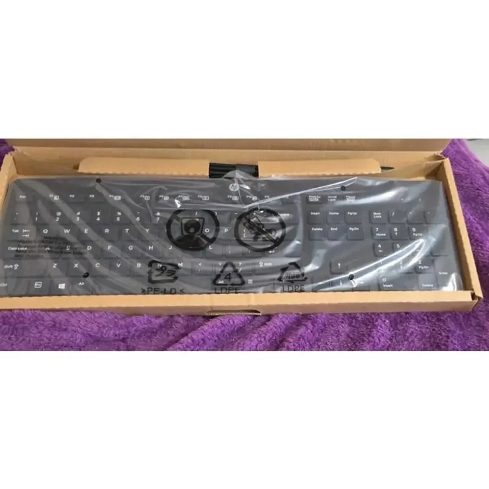 NEW Genuine HP Keyboard 803181-001 USB Slim KB Win 8 US Black ( NEW IN BOX )